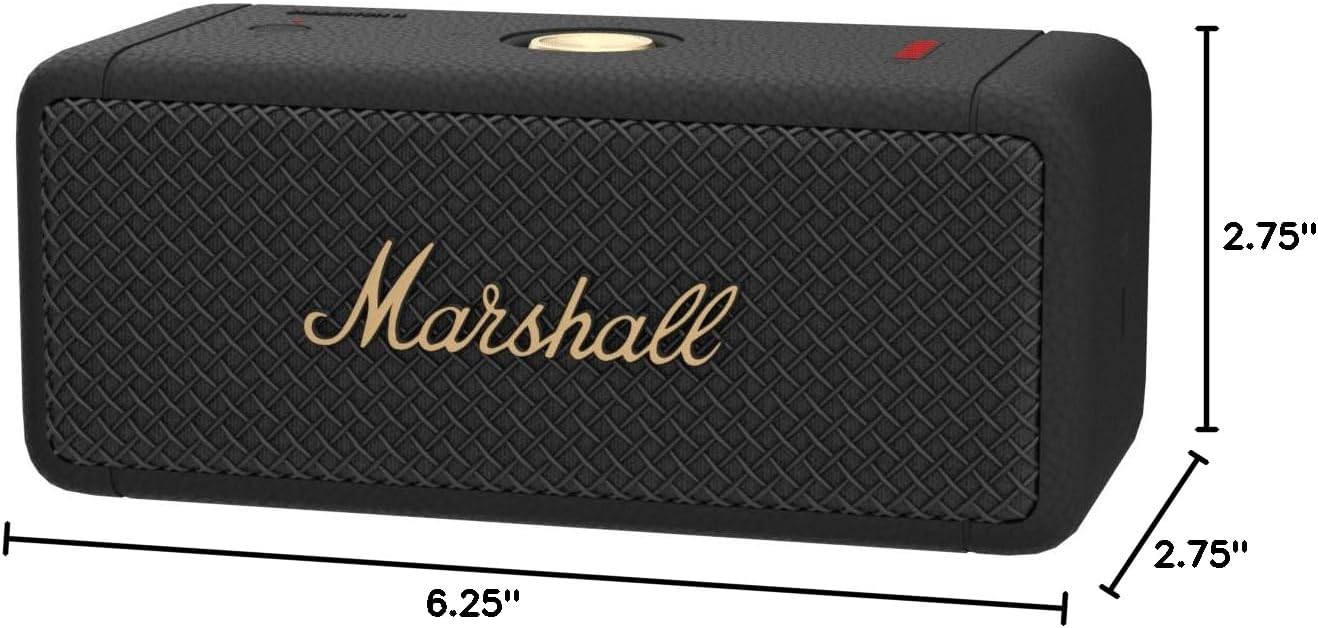 Marshall Emberton II Portable Bluetooth Speaker, Black & Brass - Image 12