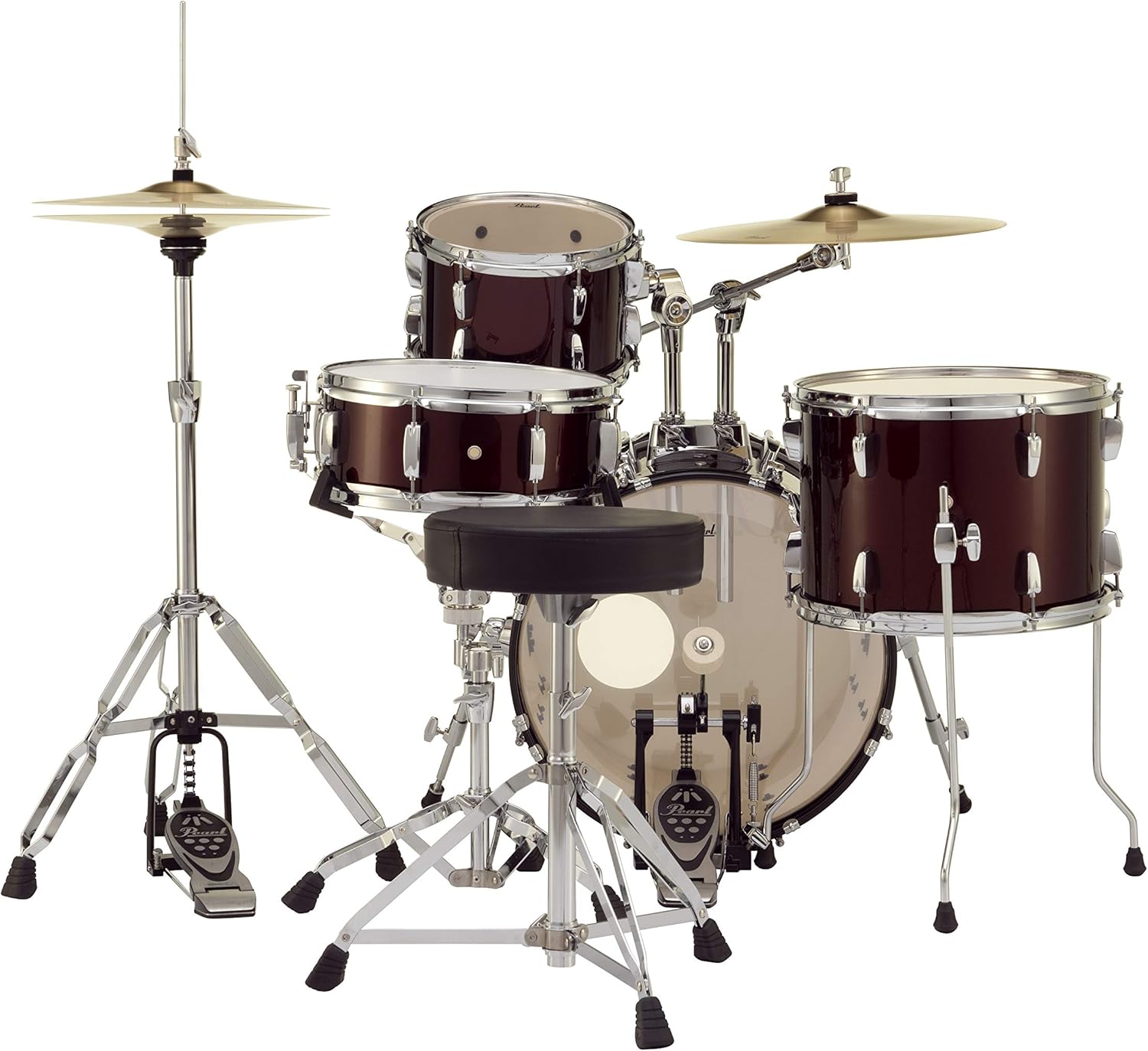 Pearl RS584CC91 Roadshow 4-Piece Drum Set, Wine Red - Image 3