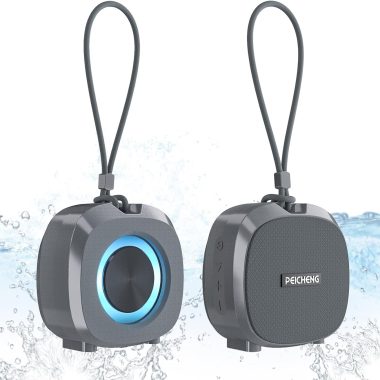 Speaker, Small Portable Bluetooth Wireless IPX5 Waterproof Shower Speaker,Loud Stereo Sound Deep Bass,TWS Paire, RGB Lights,Long Playtime for Outdoor Party, Great Gift,1PC(Gray)